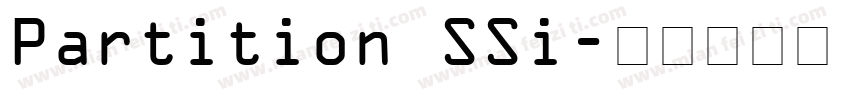 Partition SSi字体转换
